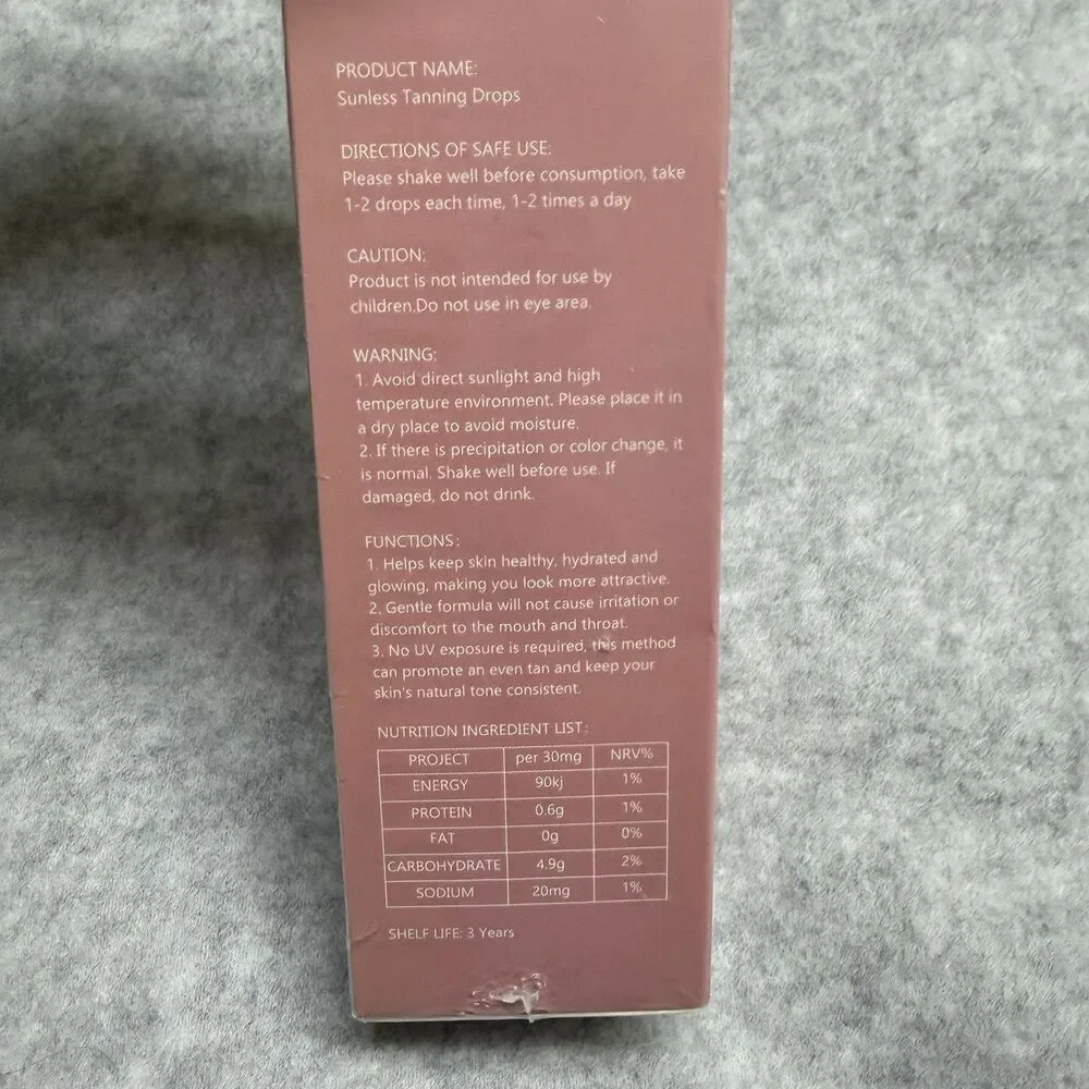 Zeria Drops 60ml  2028 Expiration Watermelon Skin Health Drops Tanning Support